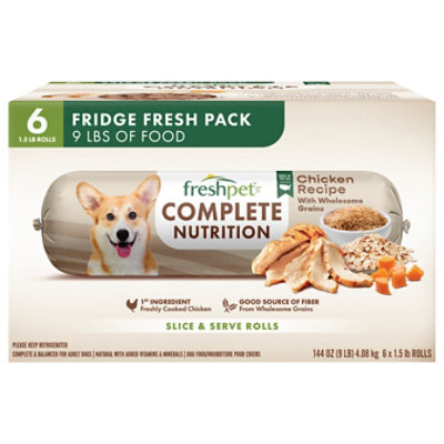 Freshpet Complete Nutrition Chicken Value Pack 1.5lb Rolls 6 Count tomthumb