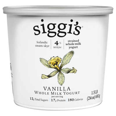 Siggis Vanilla Skyr Strained Wholemilk Yogurto - 24 Oz - Image 3