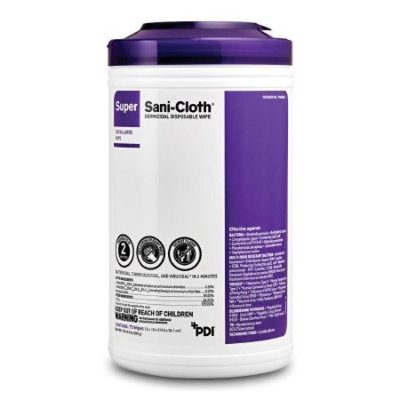 PDI Super Sani-Cloth Surface Disinfectant Wipes, Alcohol Scent, Premoistened, 75 Count, Canister - Image 1