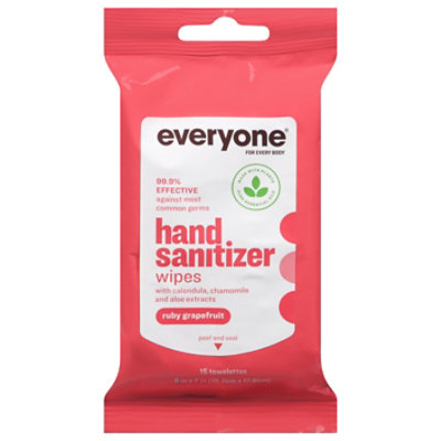 Everyone Hand Sanitizer Wipes Grapefruit - 15 Count - Image 3