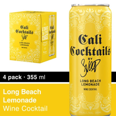 Cali Cocktails Long Beach Lemonade Cocktail Wine - 4-355Ml - Image 1