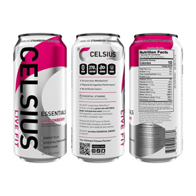 Celsius Essentials Dragonberry - 16 Oz - Image 2