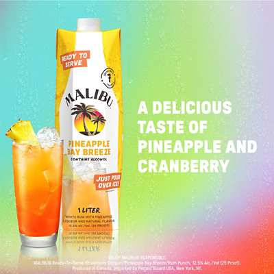 Malibu Rts Pineapple Bay Breeze - 1 Liter - Image 4