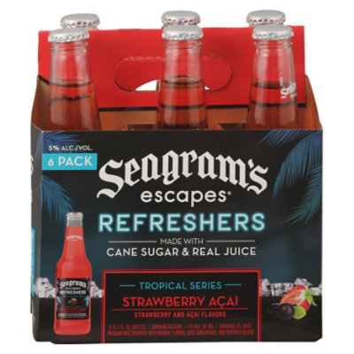 Seagrams Escapes Tropical Refreshers Strawberry Acai - 6-11.2 Fl. Oz. - Image 3