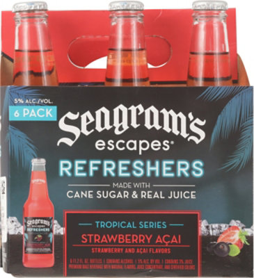 Seagrams Escapes Tropical Refreshers Strawberry Acai - 6-11.2 Fl. Oz. - Image 5