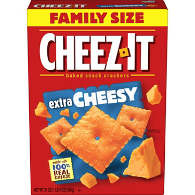 Cheez-It Cheese Crackers Extra Cheesy Baked Snack Crackers - 21 Oz - Image 1