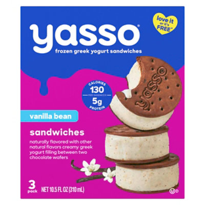 Yasso Vanilla Bean Frozen Greek Yogurt Sandwich - 3-3.5 Fl. Oz. - Image 1