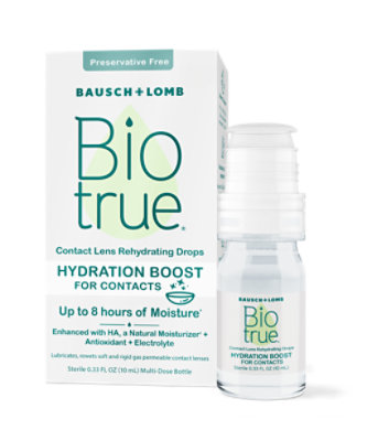 Biotrue Hydration Boost Rehydrating Contact Lens Eye Drops - 0.33 Fl. Oz. - Image 1