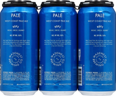 Madewest Brewing Pale West Coast Ale In Cans - 6-16 Fl. Oz - Image 4