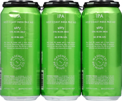 Madewest Brewing West Coast Ipa In Cans - 6-16 Fl. Oz - Image 4