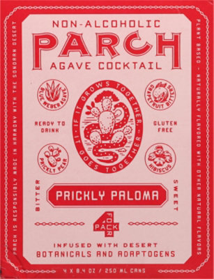 Parch Prickly Paloma Non Alcoholic Agave Cocktail In Cans - 4-8.4 Fl. Oz. - Image 6