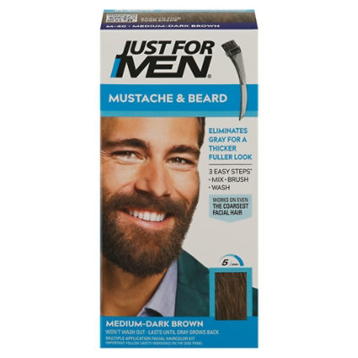 Just For Men Mustache and Beard Coloring for Gray Hair - Each - Image 3