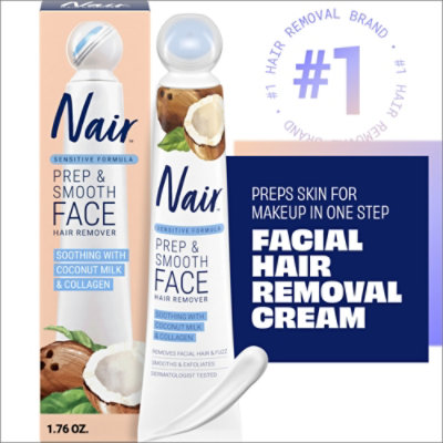 Nair Prep And Smooth Face Sensitive Hair Remover - 1.76 Oz - Image 2