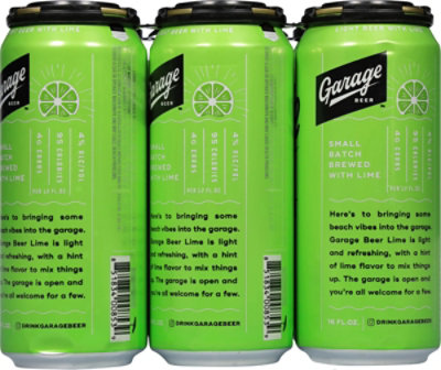 Garage Beer Lime Cans - 6-16 Fl. Oz. - Image 4