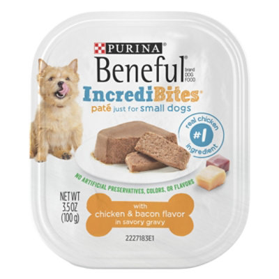 Purina Beneful Incredibites Pate Wet Chicken & Bacon Flavor In A Savory Gravy - 3.5 Oz - Image 1