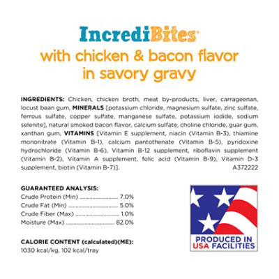 Purina Beneful Incredibites Pate Wet Chicken & Bacon Flavor In A Savory Gravy - 3.5 Oz - Image 4