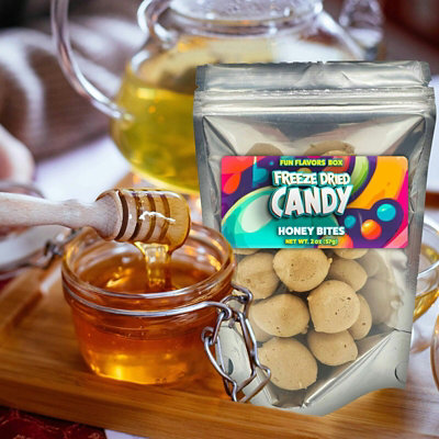 Fun Flavors Box Freeze Dried Candy Honey Bites  Crunchy Treats, 2 oz - Image 4
