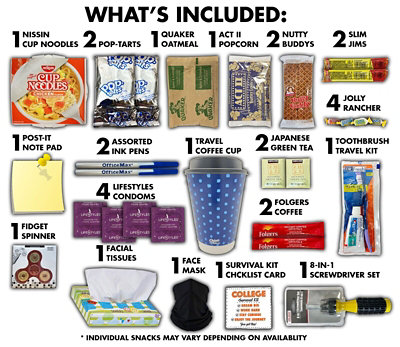 Fun Flavors Box College Freshman Survival Kit Snack Care Package 28 Count Variety Pack Student Thinking of You Gift Box - Image 2