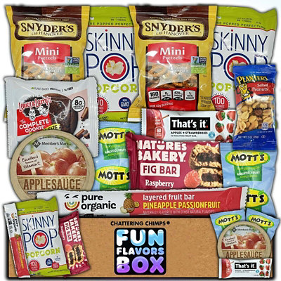Fun Flavors Box Vegan Snack Box 10 Count Variety Pack Gift Basket Care Package - Image 1