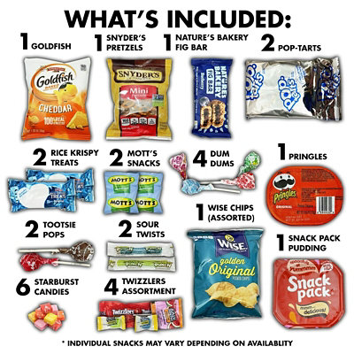 Fun Flavors Box Healthy Nut Free Snacks Chips Candy 45 Count Variety Sampler Snack Care Package - Image 2