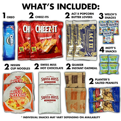Fun Flavors Box College Essential Snacks Care Package for Student - 40 Count Variety Assortment of Chips, Cookies, Soup, Popcorn, Dorm Gift Box - Image 2