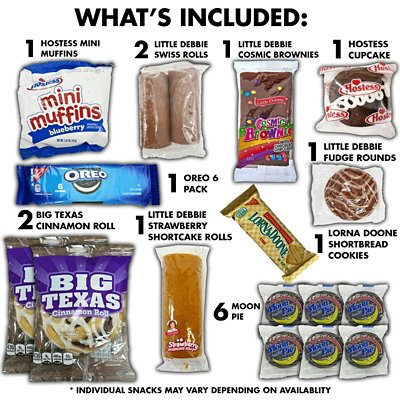Fun Flavors Box Pastry Snack Care Package Variety Pack 30 Count, Cookies, Cakes, Snacks Gift Box Sampler - Image 3