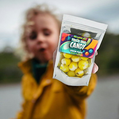 Fun Flavors Box Freeze Dried Sour Candy Lemon Puffs Variety Pack Crunchy Snack Treats, 3 oz - Image 3