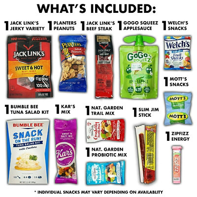 Fun Flavors Box Healthy Fitness Snacks Care Package Variety Pack 12 Count Gift Box Sampler - Image 2
