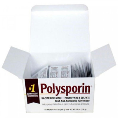 Polysporin First Aid Antibiotic, 144 Individual Packets per Each (Box of 144), 500 IU - 10,000 IU/Gram Strength, Individual Packet, 144 Count, Each - Image 1