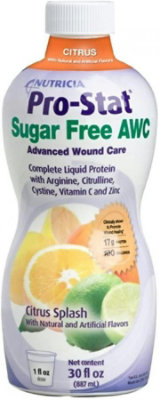 Pro-Stat Sugar Free AWC Protein Supplement, Citrus Splash, 30 ounce Each Ready to Use, 4 Count, Pack - Image 1