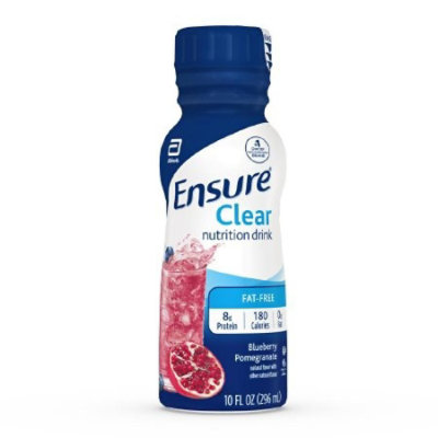 Ensure Clear Ready to Use Nutrition Drink - Blueberry Pomegranate - 12 Bottles Total (10 Fl oz Per Bottle) - Image 1