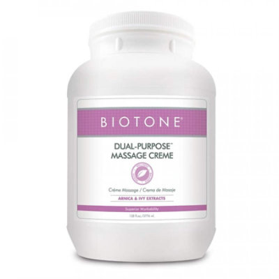 Biotone Dual Purpose Massage Creme, Non-greasy, Cruelty-free, 1 gallon Jug, 1 Count, Gallon, - Image 1