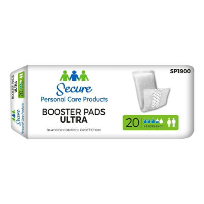 Total Dry Ultra Booster Pads, Unisex, 13 Inch Length, Heavy/Super Absorbency, 20 Count, Pack - Image 1