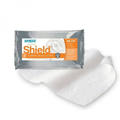 Comfort Shield Barrier Cream Cloths, Cellulose Fiber/Polyester (PET) Fiber, Pre-Moistened with Dimethicone, 3% Strength, Unscented, Non-sterile, 3 Count, Pack - Image 1