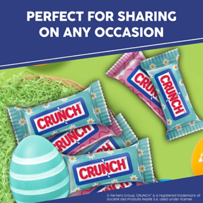 CRUNCH Minis Milk Chocolate and Crisped Rice Easter Candy Bars - 9.4 Oz - Image 2