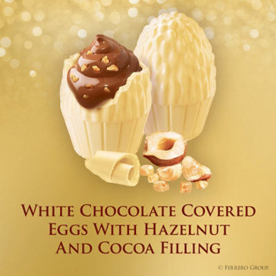 Ferrero Rocher White Chocolate Golden Egg Hazelnut Cocoa Filling - 3.1 Oz - Image 5
