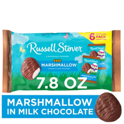 RUSSELL STOVER Easter Marshmallow Milk Chocolate Easter Eggs - 6 Count