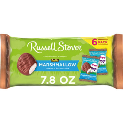 RUSSELL STOVER Easter Marshmallow Milk Chocolate Easter Eggs - 6 Count - Image 1