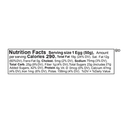 Fannie May Premium Peanut Butter Cream Easter Egg Easter Basket Stuffers - 1.75 Oz - Image 2