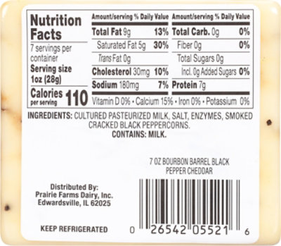 Shullsburg Bourbon Barrel Black Pepper Cheddar - 8.48 Oz - Image 6