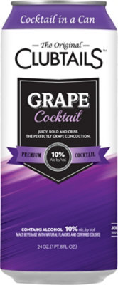 Clubtails Grape Cocktail Can - 24 Fl. Oz. - Image 3