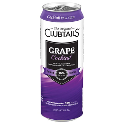 Clubtails Grape Cocktail Can - 24 Fl. Oz. - Image 1
