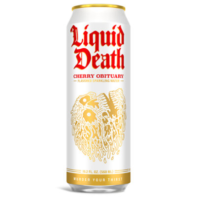 Liquid Death Cherry Obituary - 19.2 Fl. Oz. - Image 1