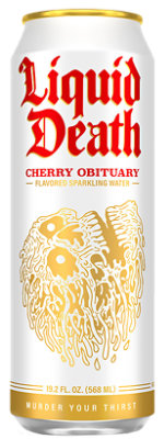 Liquid Death Cherry Obituary - 19.2 Fl. Oz. - Image 1