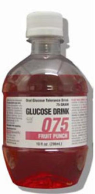 Glucose Tolerance Beverage Glucose Drink 10 oz. per Each Fruit Punch Flavor 75 Gram, Concentration, Glucose Drink, 24 Count, Pack - Image 1