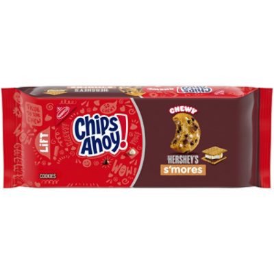 CHIPS AHOY! Chewy Hershey's S'mores Milk Chocolate Chip Cookies Limited Edition packs - 9.6 Oz - Image 1