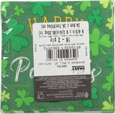 Shamrock Roll Bev Napkin - 16 CT - Image 4