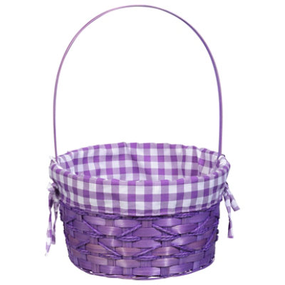 Signature SELECT Lined Bamboo Large Basket 1 Count - Each - Image 1