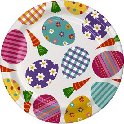 Signature SELECT Patterned Eggs Lunch Plates 8 Count - Each - Image 1