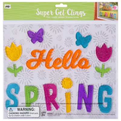 Mello Smello 12 x 12 Hello Spring Super Gel Cling 1 Count - Each - Image 3